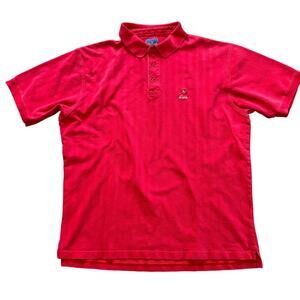Faconnable Men's Red Polo.100% Cotton, Emblem Embroidered on Chest.  Size XL